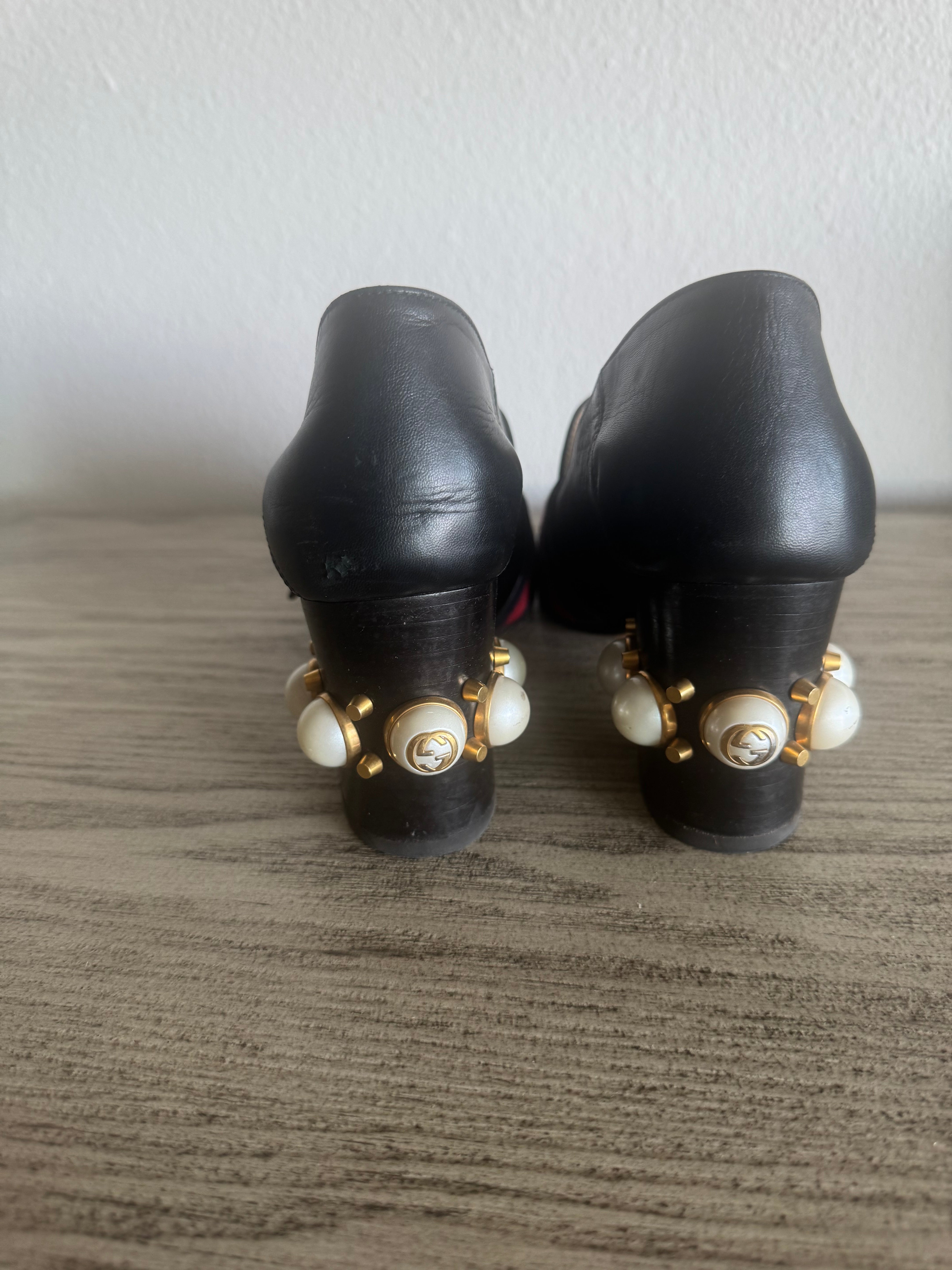 Peyton GG Pearl Mid-Heel Loafer