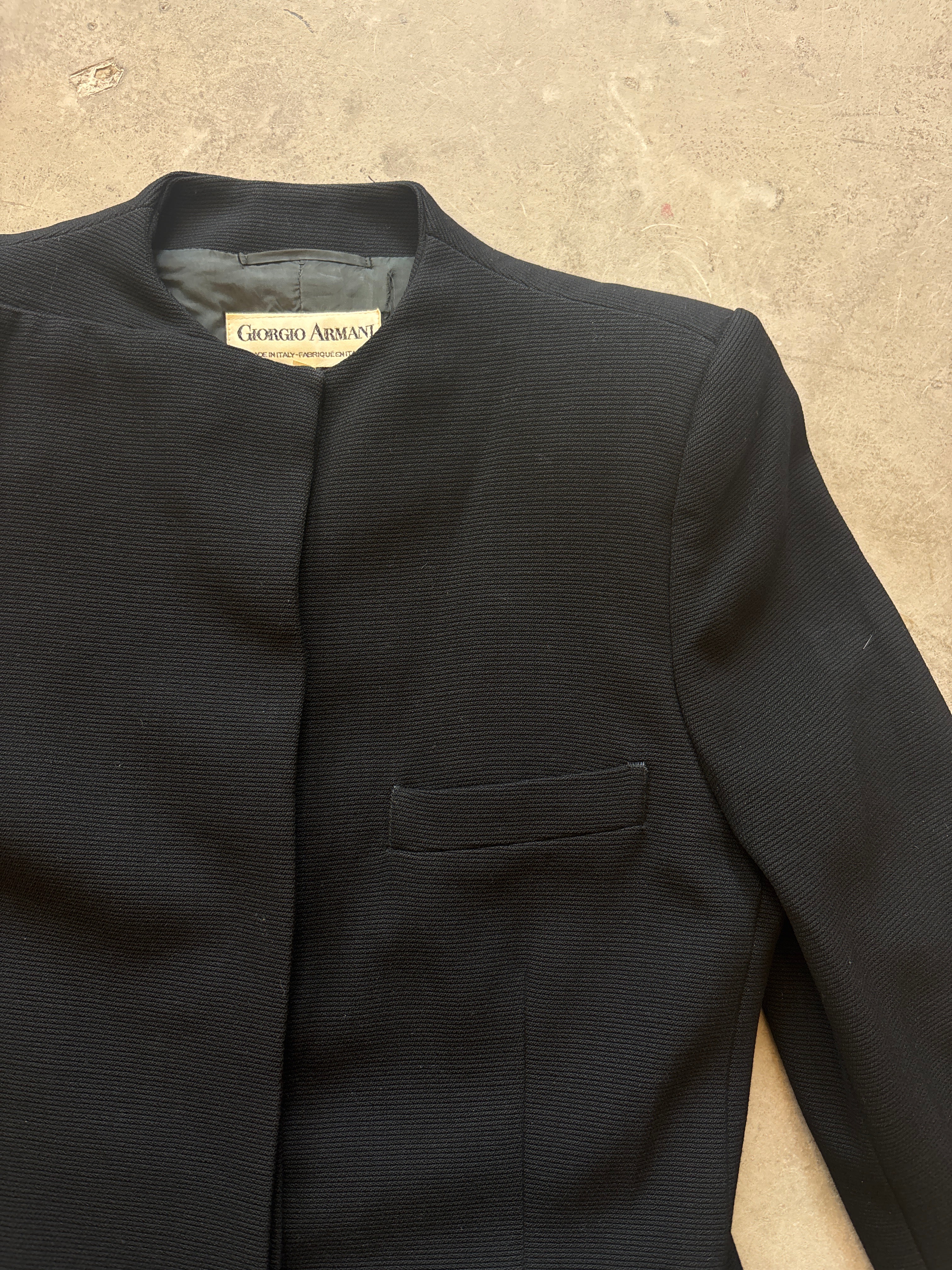 Black High Neck Blazer