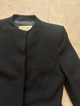 Black High Neck Blazer