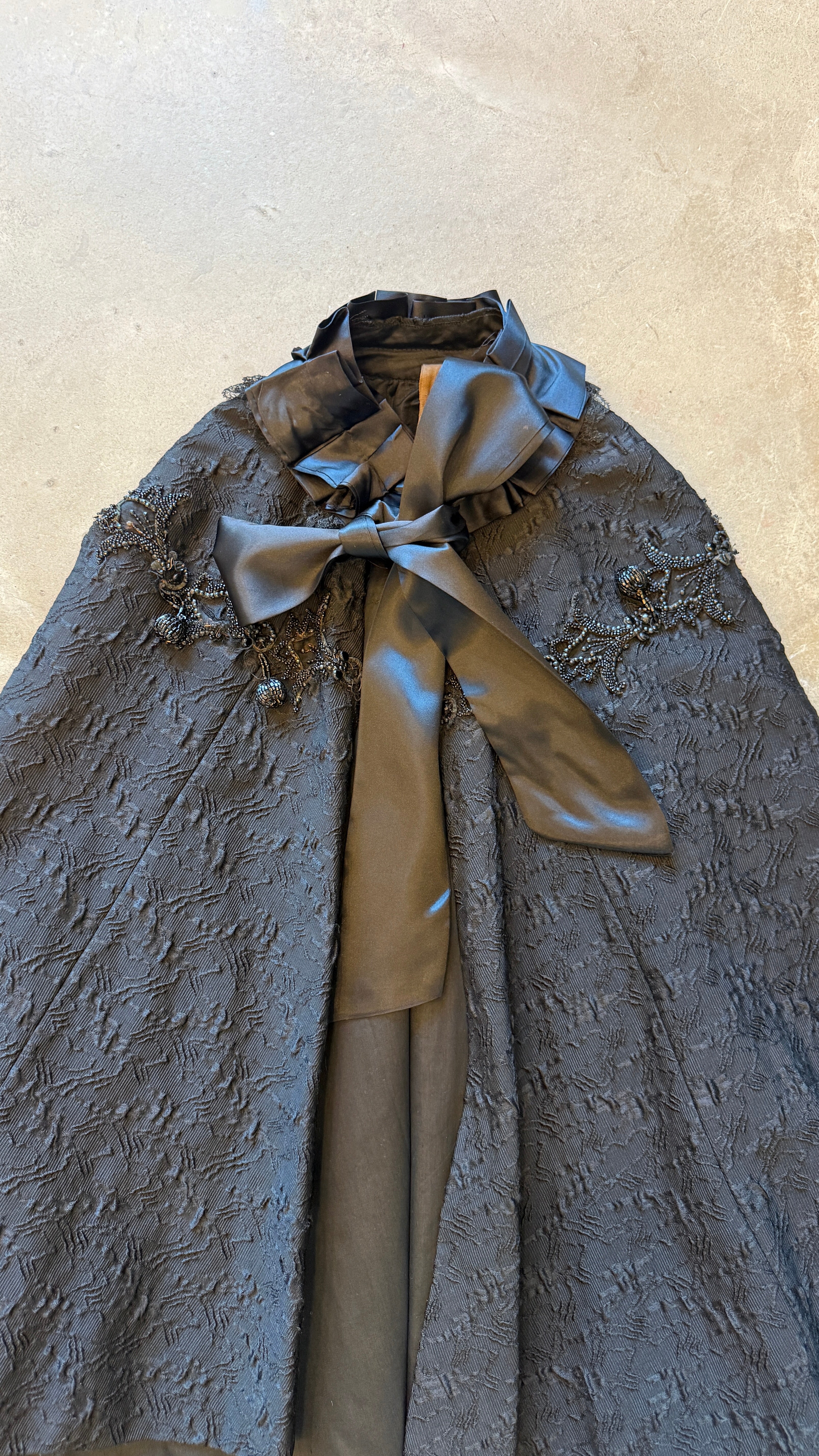 Victorian Black Beaded Cape