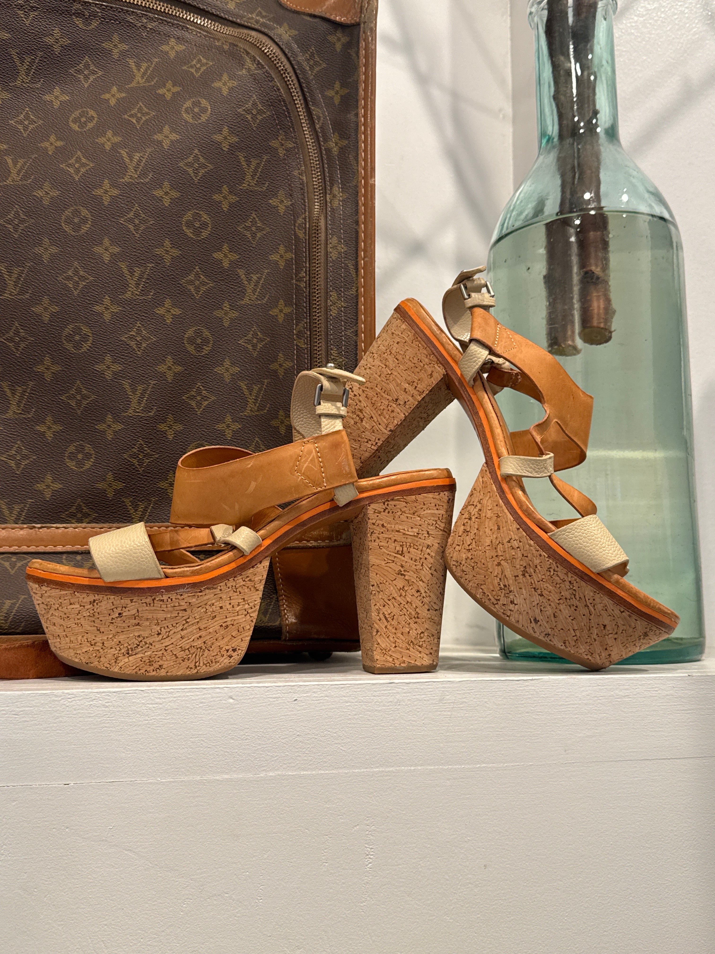 Cork Platform Heels
