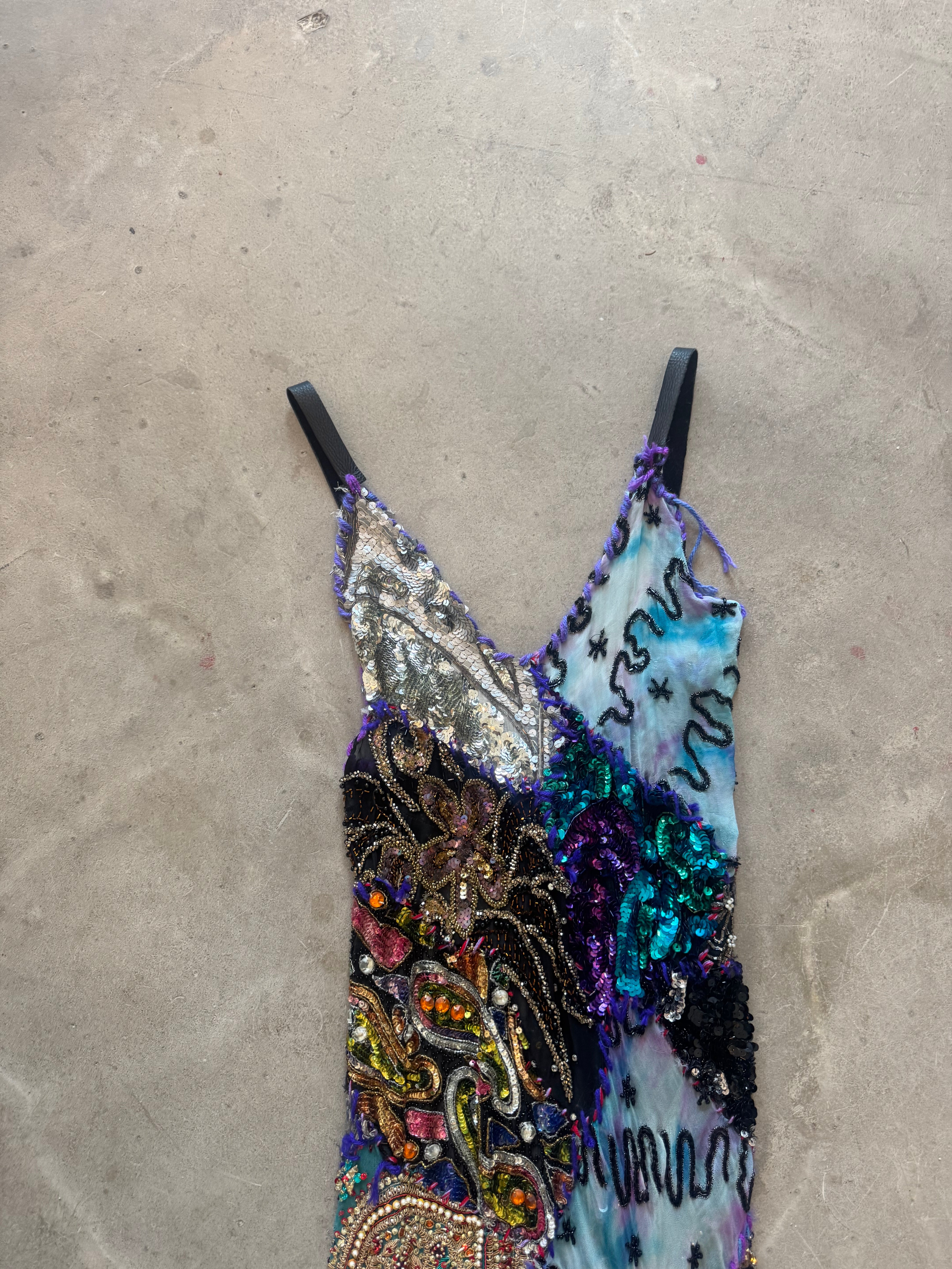 Patchwork Beaded Dress