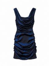 Ruched Vintage Silk Dress