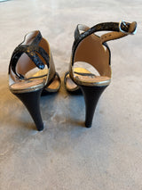 Black and Gold Sandals