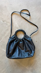 Black Double Circle Medium Bag