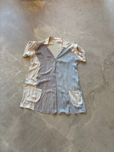Grey Button-Up Mini Dress