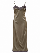 Gray Vintage Silk Slip