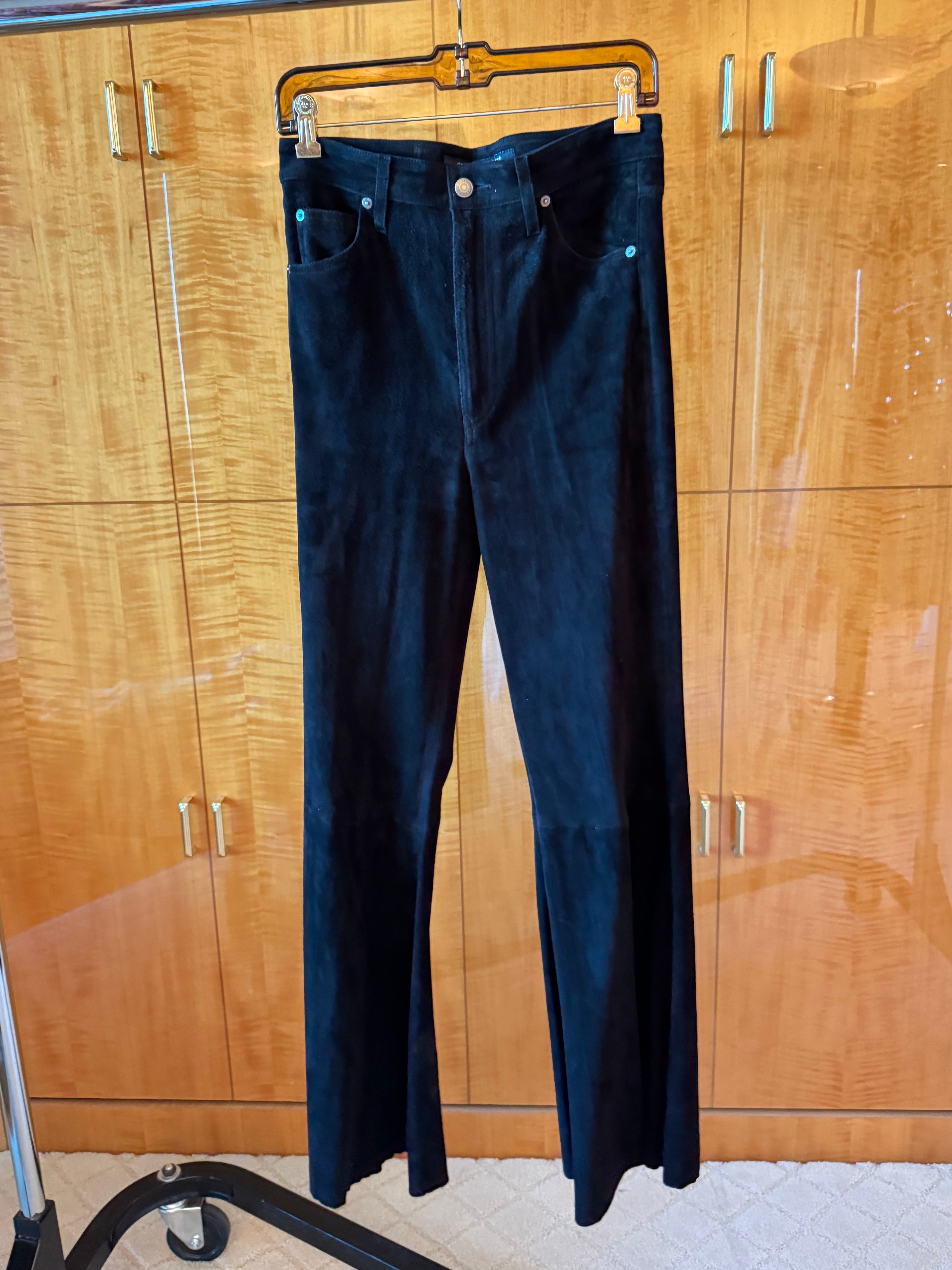 Suede Flare Pants