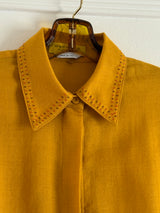 Orange Shirt with Embroidery Detail