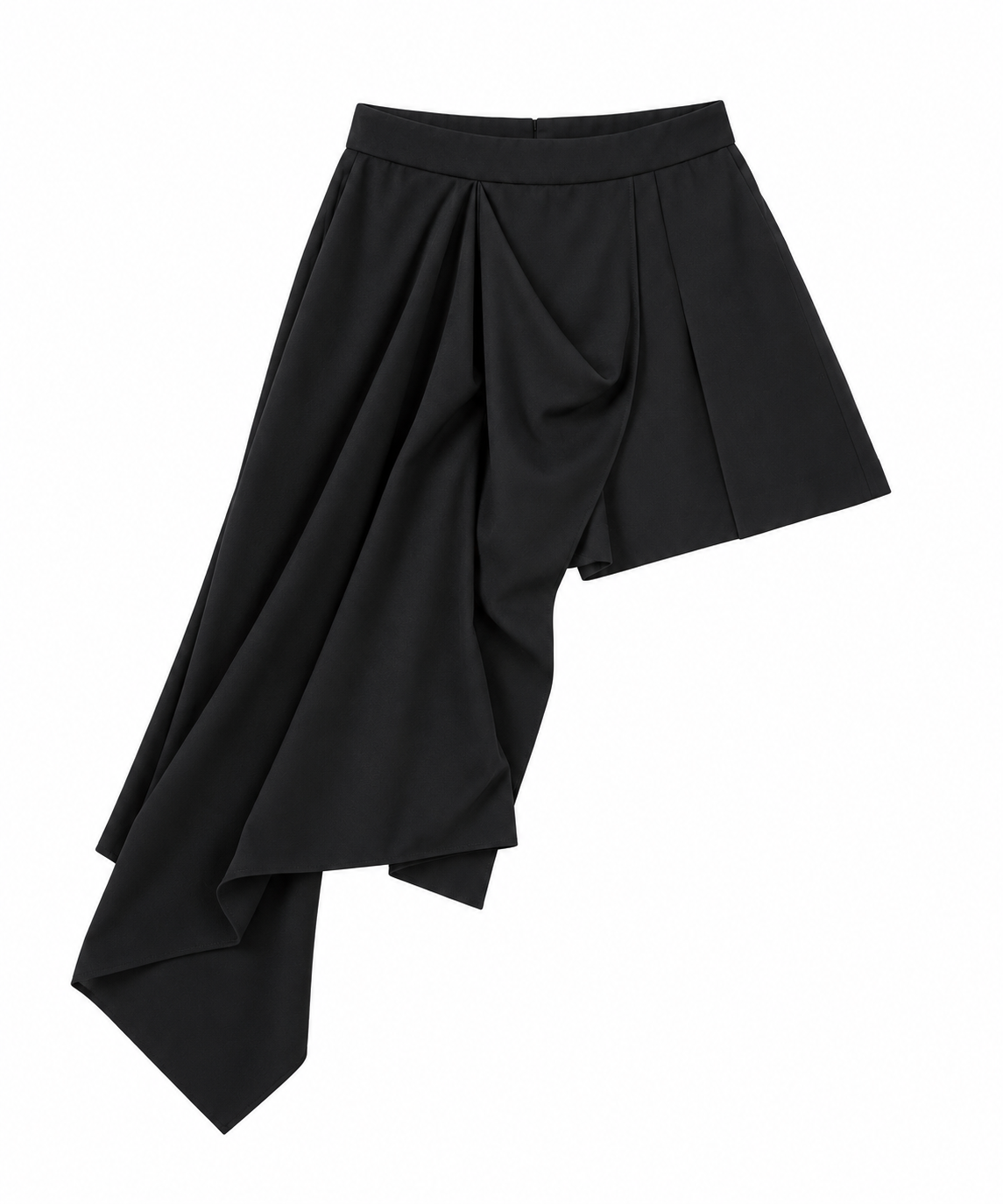 Pleated High Low Short/Skirt