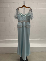 Baby Blue and Gold Gown