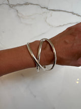 Triple Rolling Interlocking Bracelet Bangle Cuff