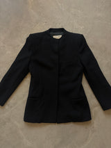 Black High Neck Blazer