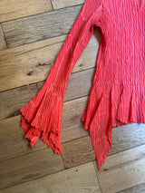 Crinkle Bell Sleeve Top