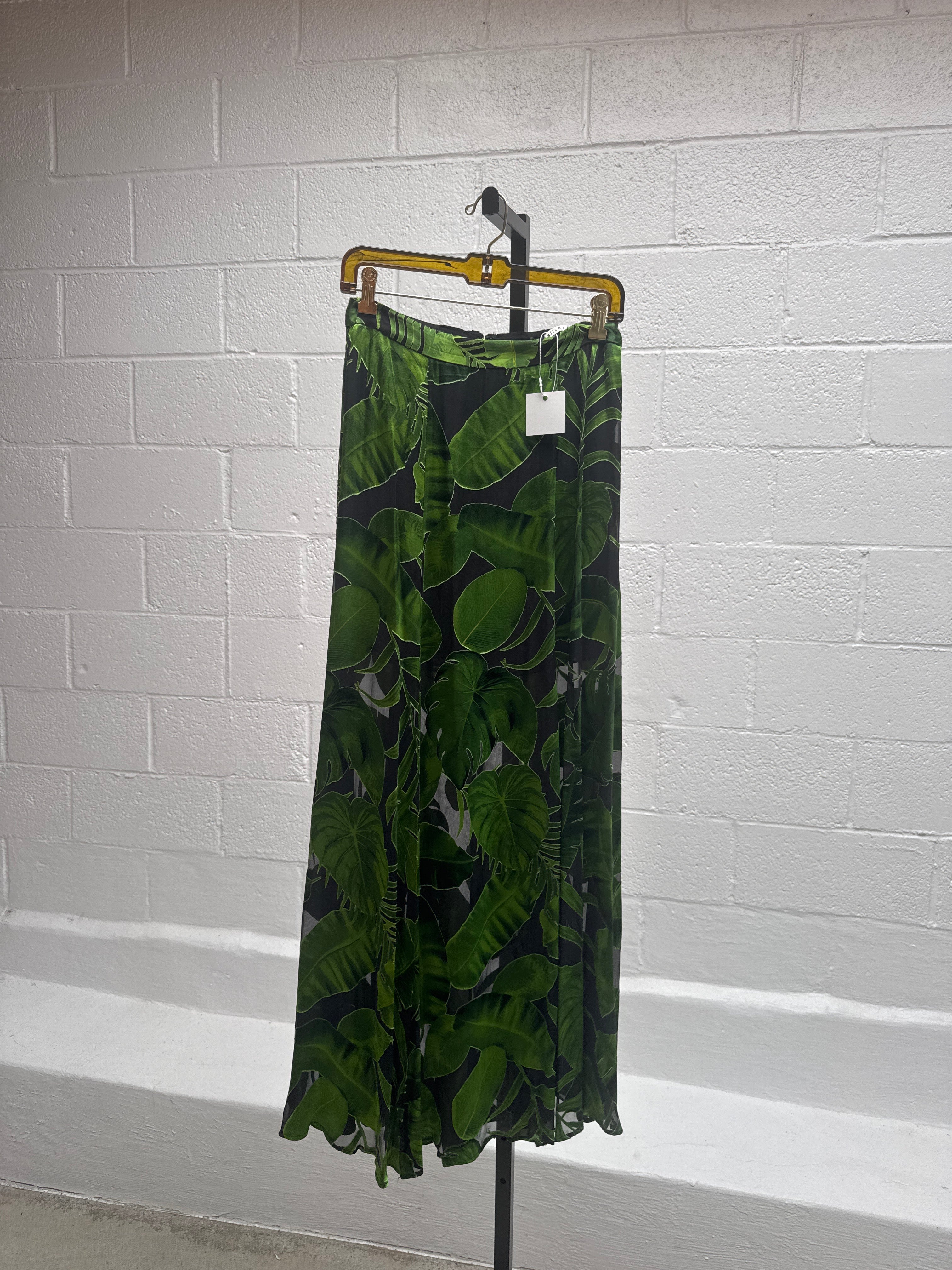 Leaf Print Skirt and Duster