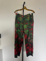 Floral and Velvet Trimmed Suit