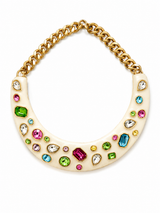 Enamel Bejeweled Necklace
