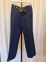 Pants with GG Buckle
