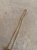 Double Circle Pendant with Black Onyx on Oval Link Chain