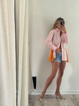 Pink Shirt with Orange detailing