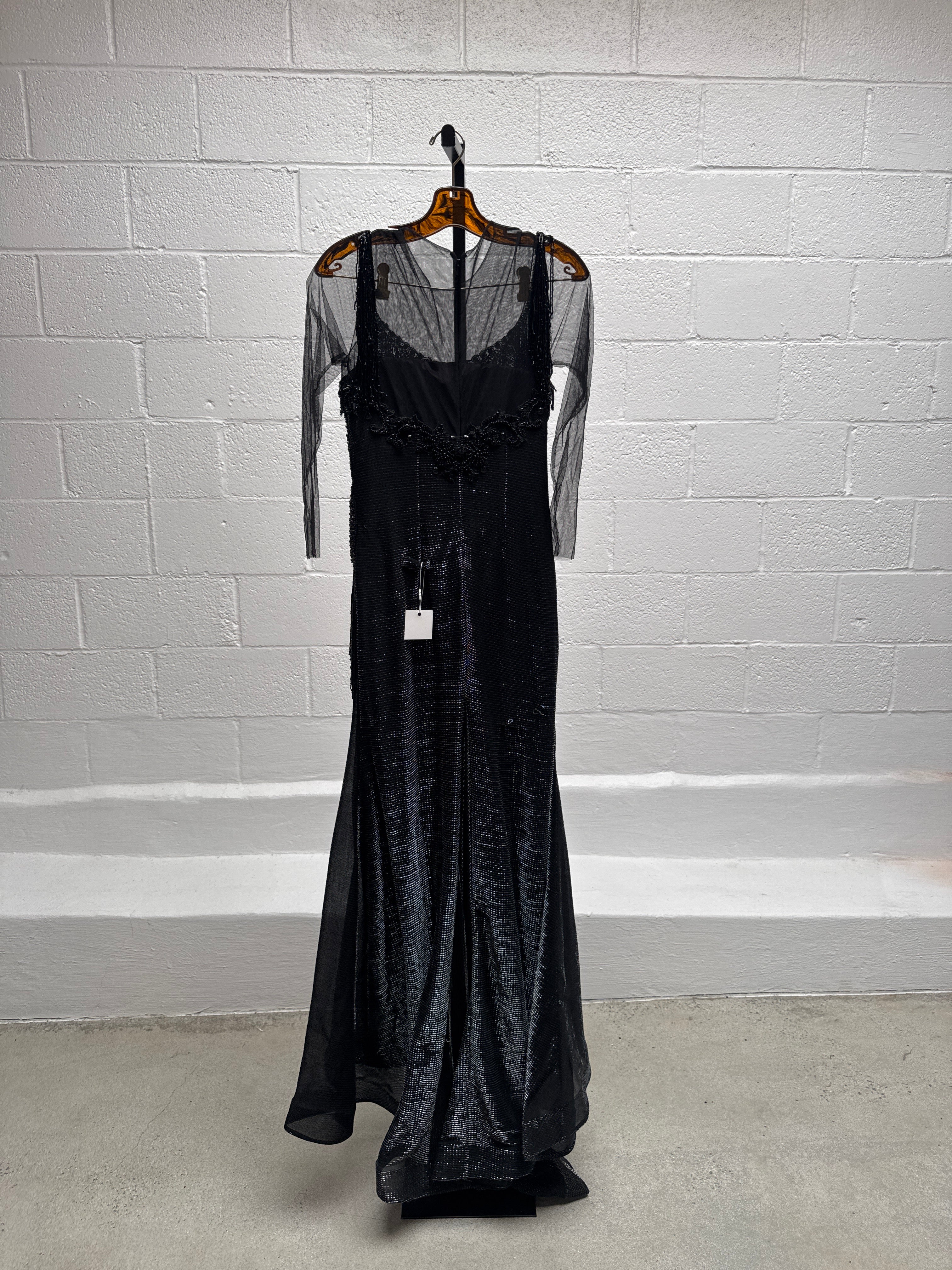 Beaded Black Gown