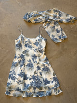 Blue Floral Mini Dress