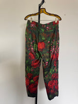 Floral and Velvet Trimmed Suit