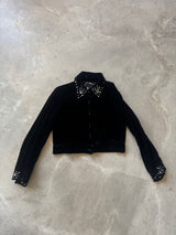 Velvet Vintage Jacket with Rhinestones