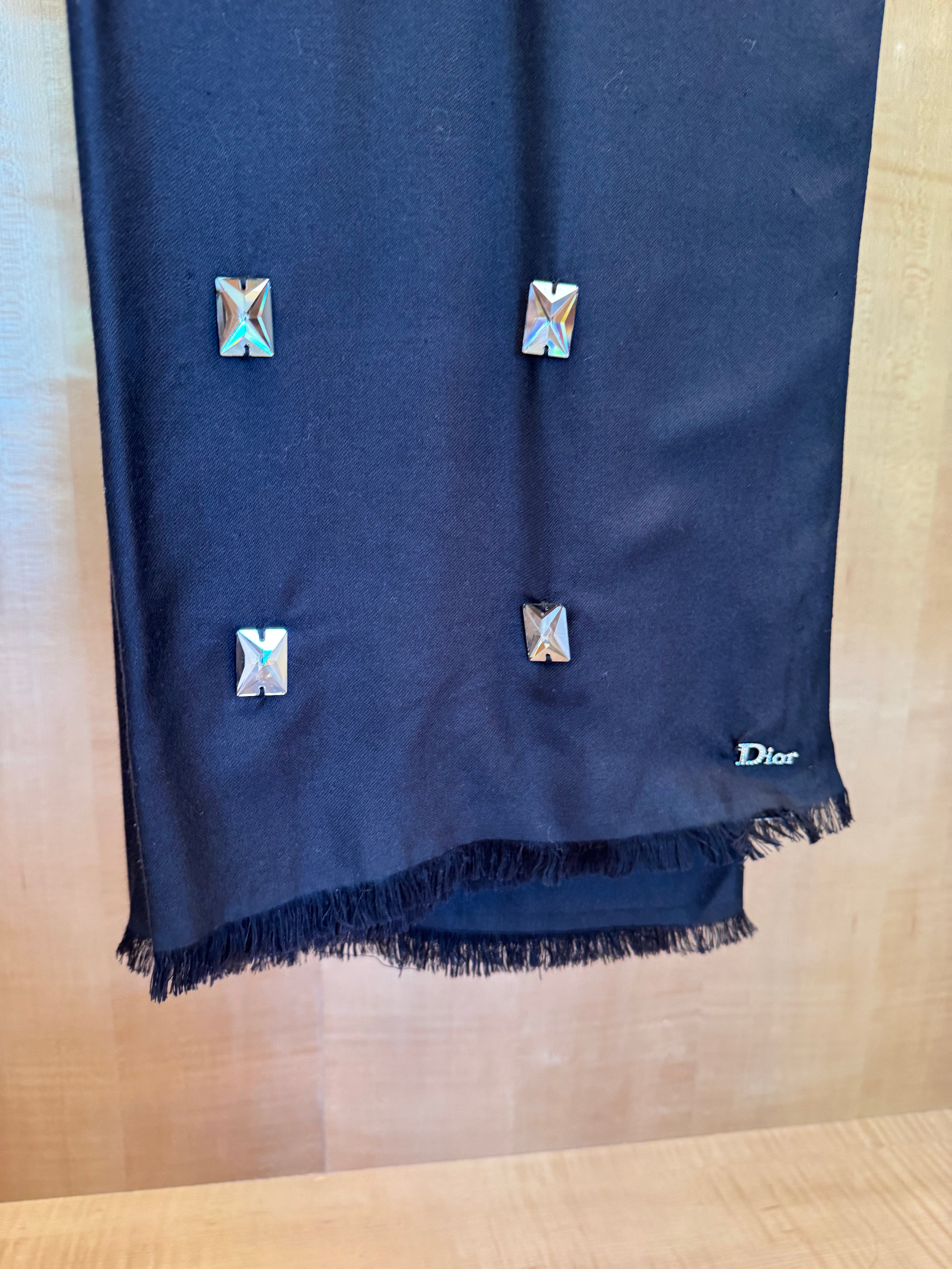 Cashmere Scarf with Embellishments