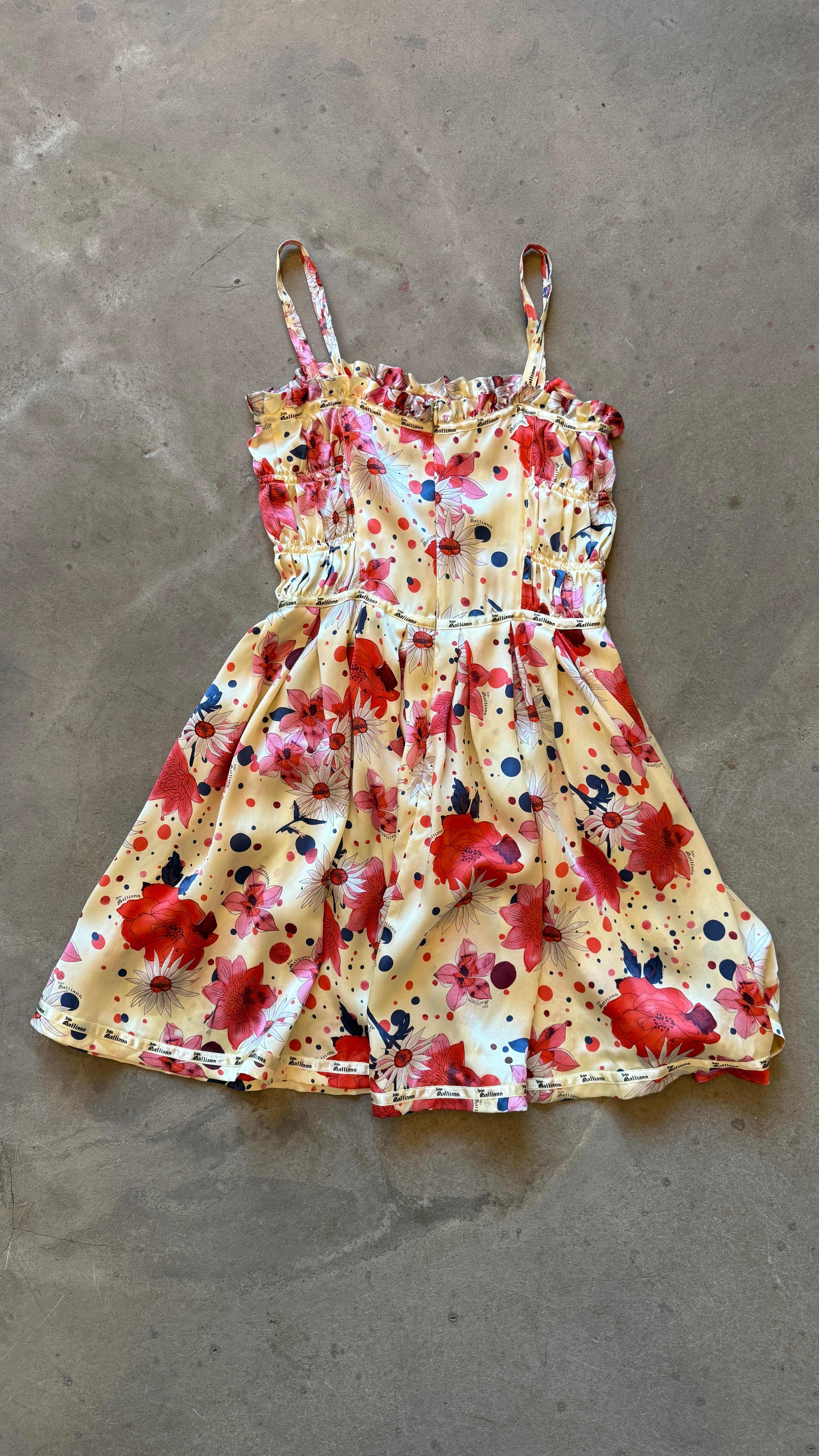 Vintage Silk Floral Dress