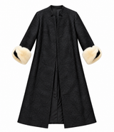 Black Coat w/ Fur Cuffs
