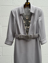Grey Dress with Beading
