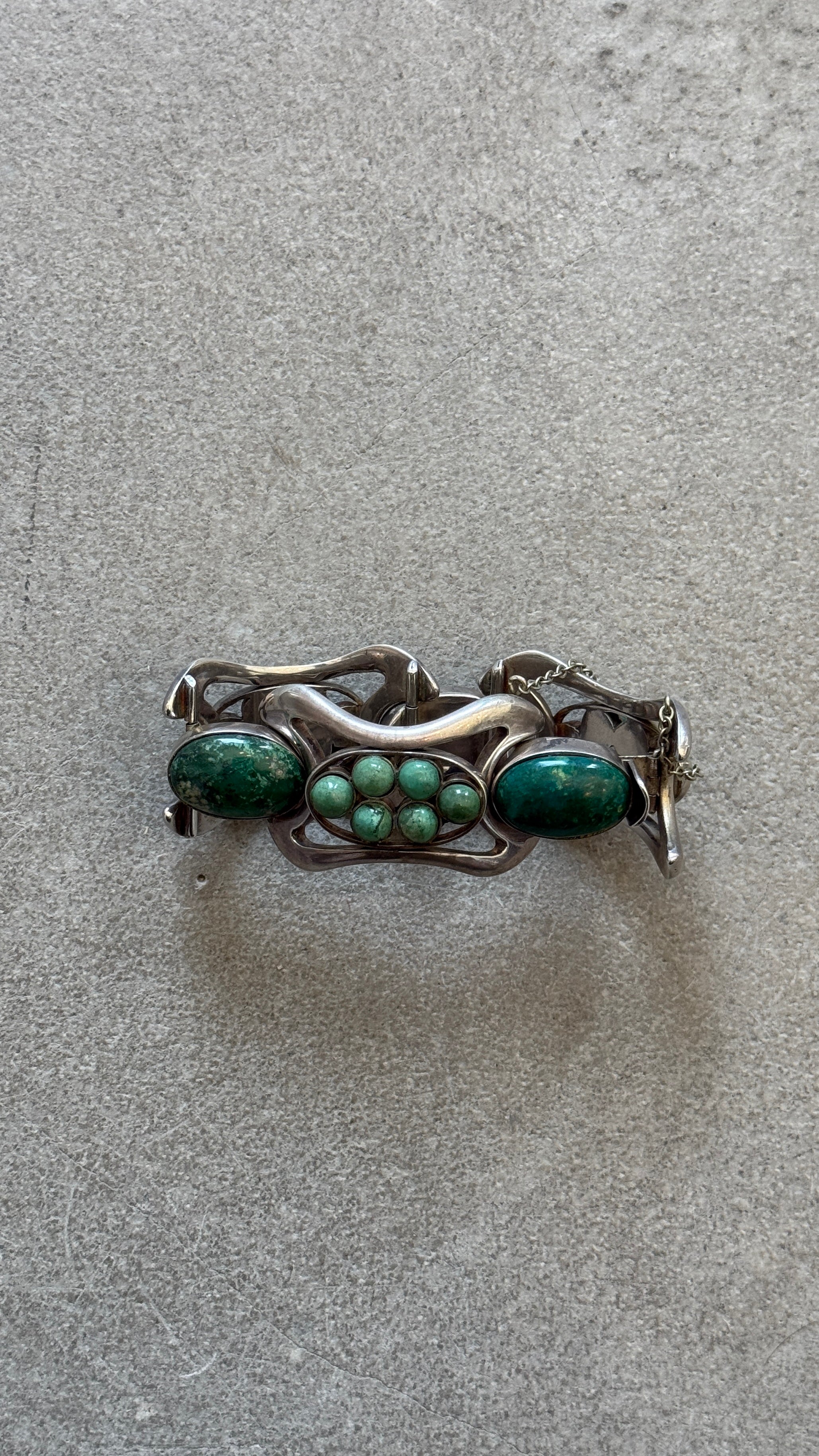 Erika Hult Turquoise Silver Bracelet