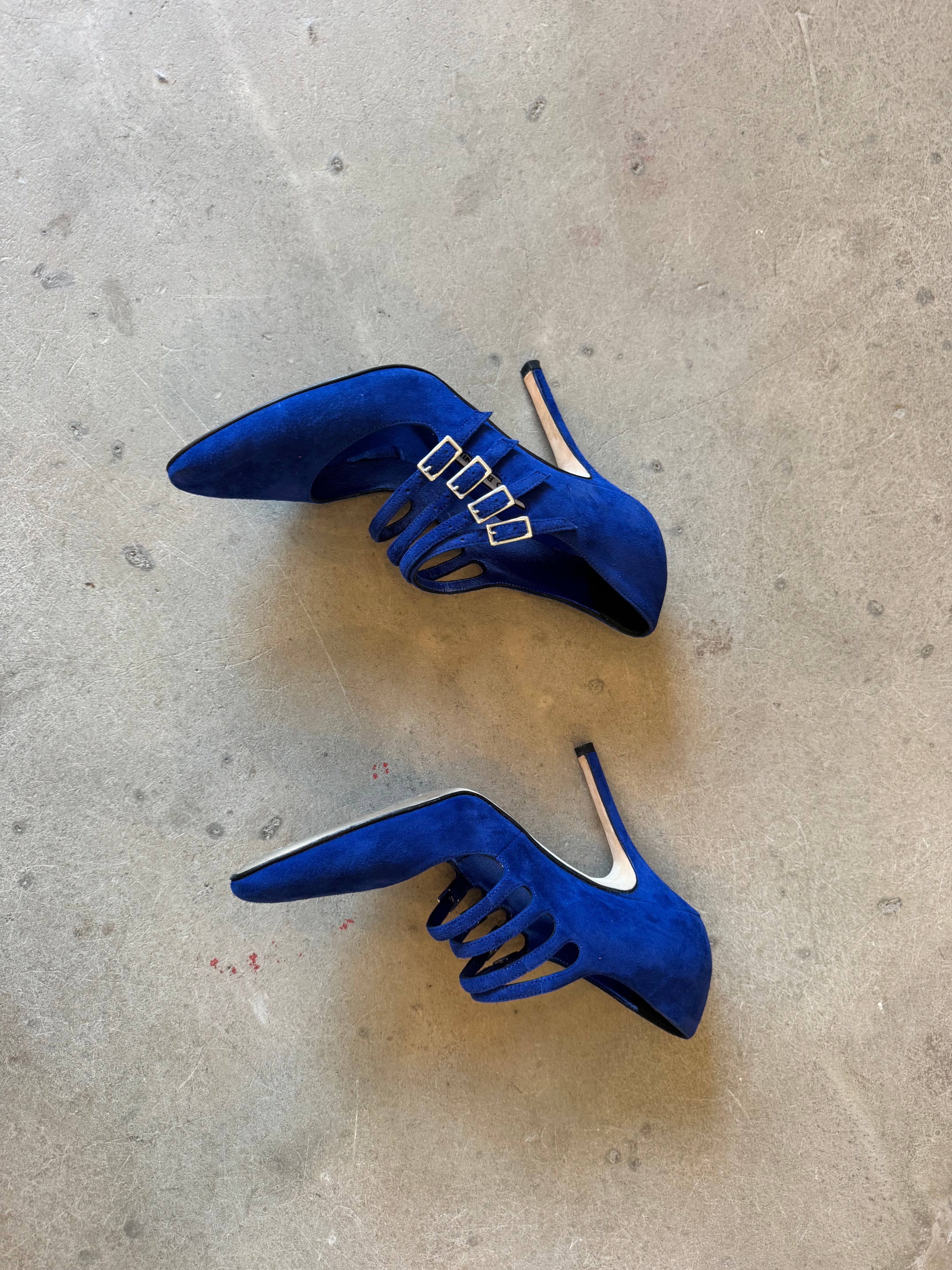 Cobalt Suede Pumps