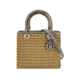 Lady Dior in Woven Bamboo and Water Snake