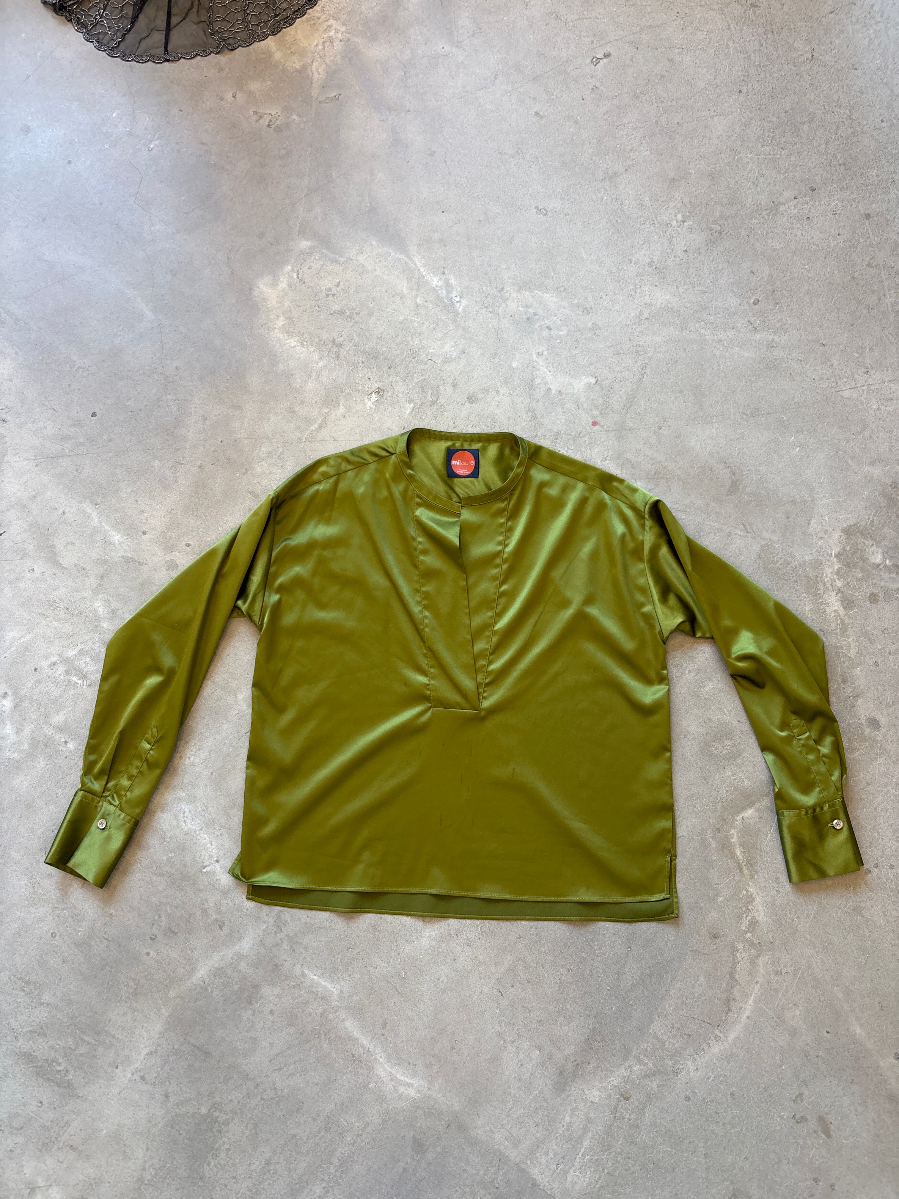 Green Silk Top