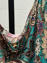 Paisley Print Dress with Diamanté
