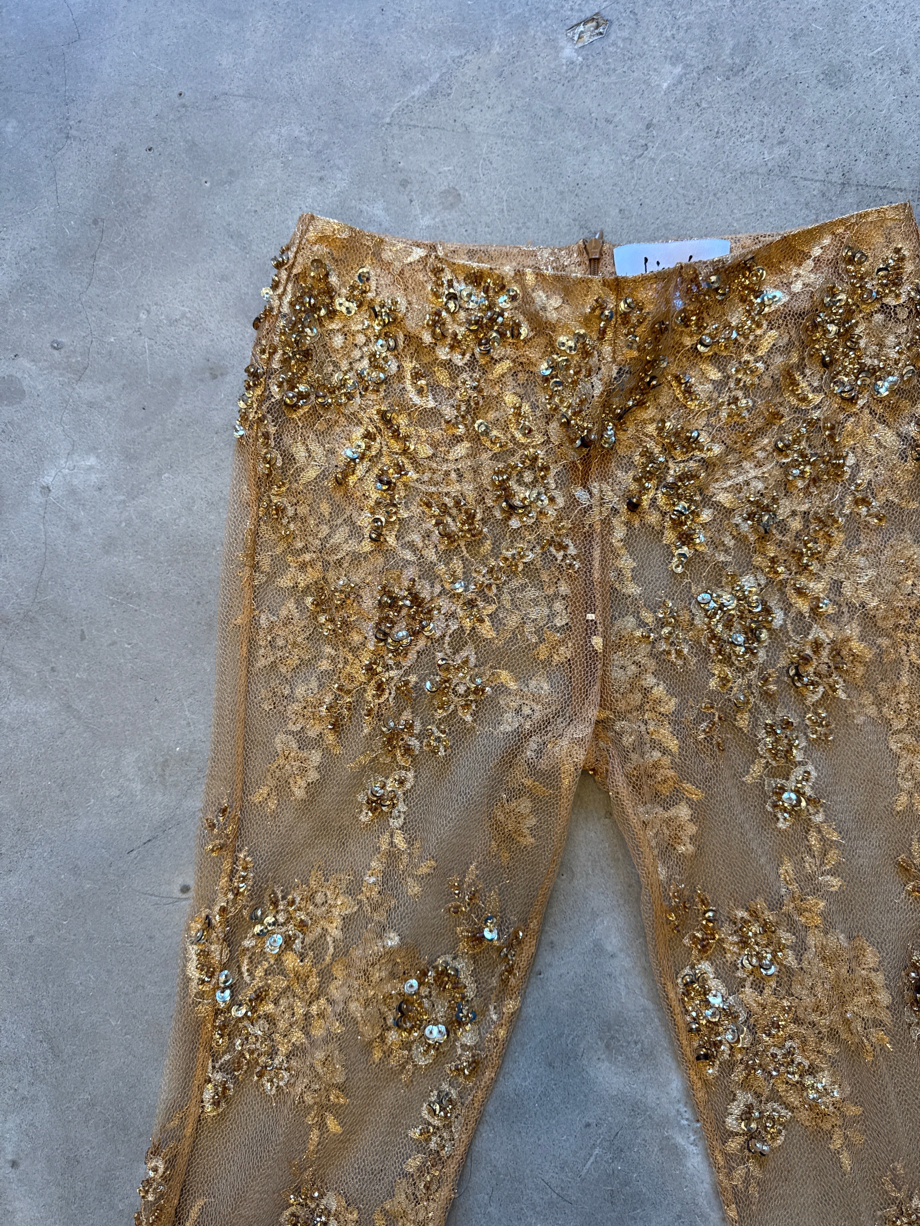 Embroidered Lace Pants