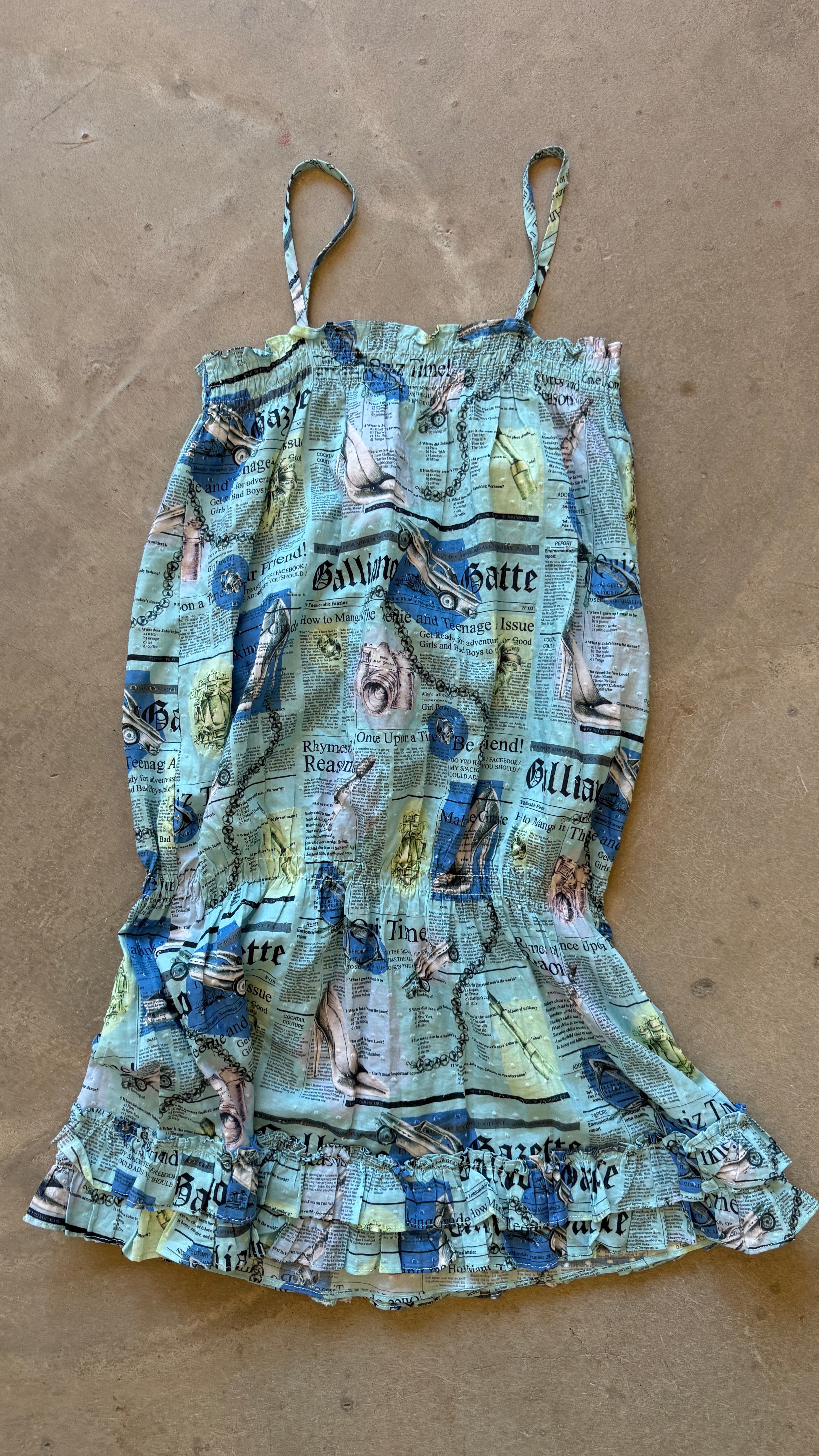 Blue Rare 2004 Newspaper Dress