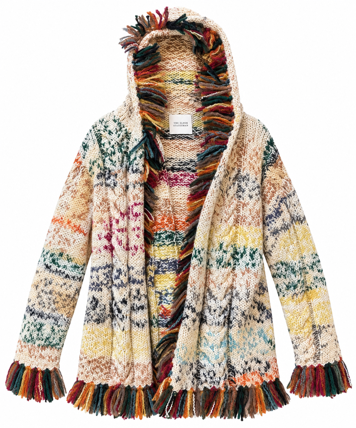 Knit Sweater Jacket with Fringe