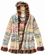 Knit Sweater Jacket with Fringe