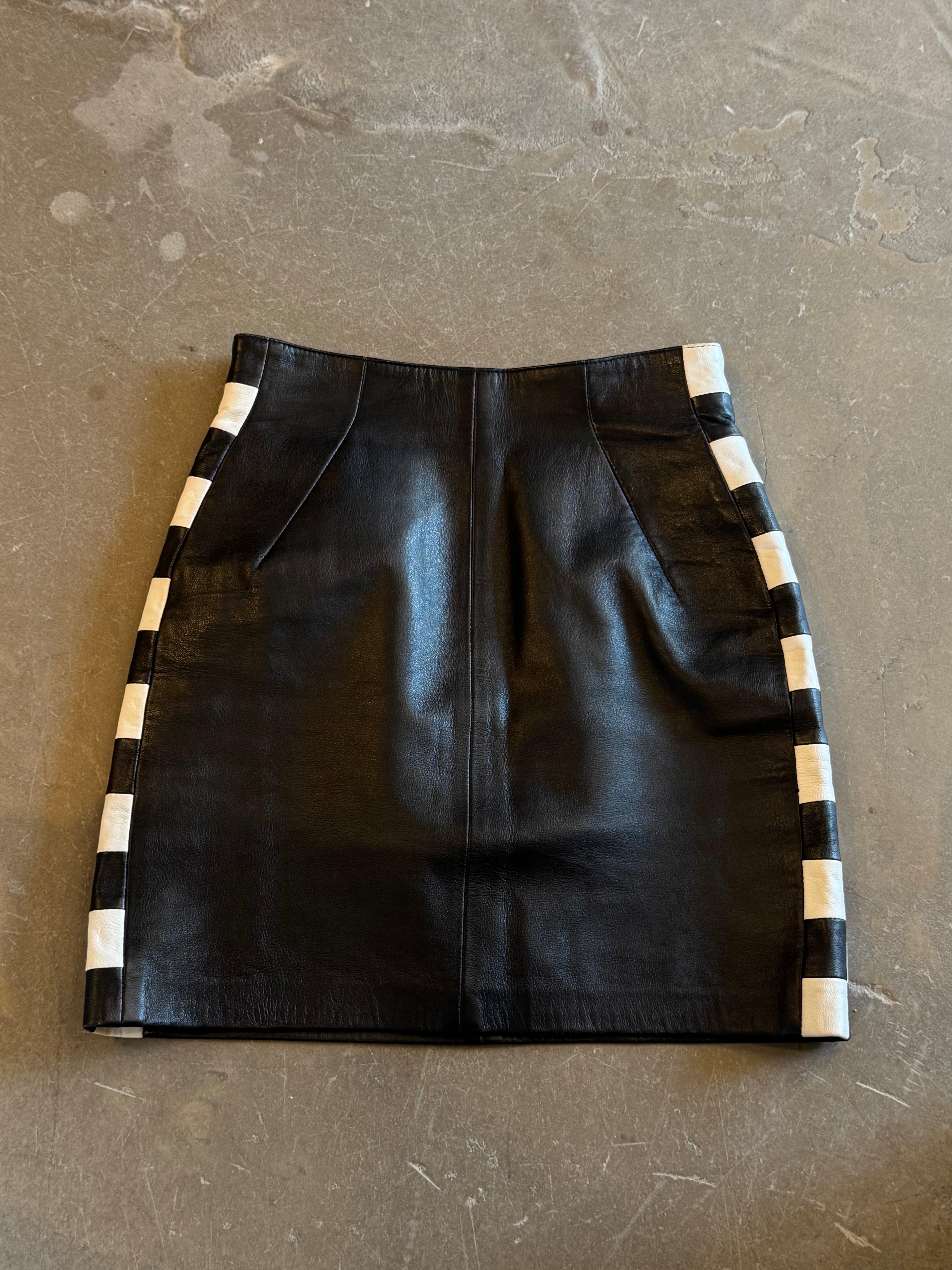 Leather Racer Skirt