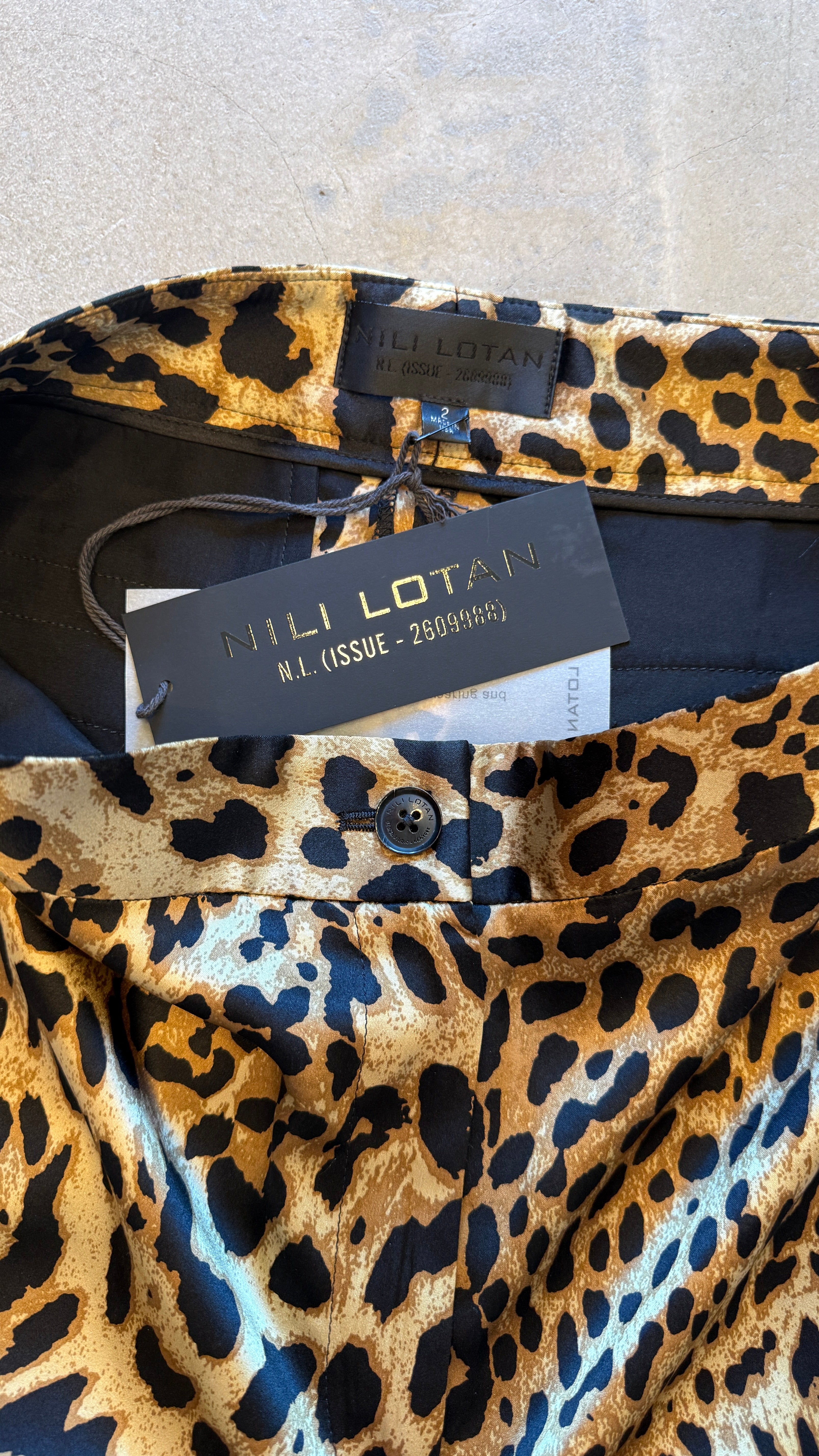 Leopard Silk Pants