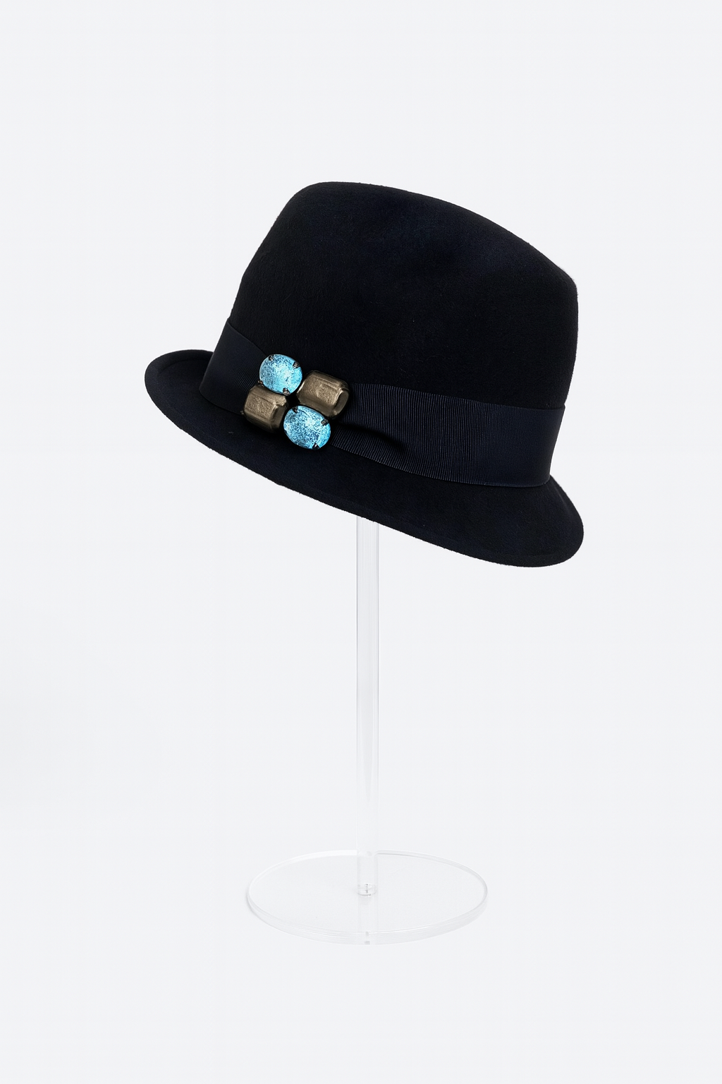 Blue Stone Fedora Hat
