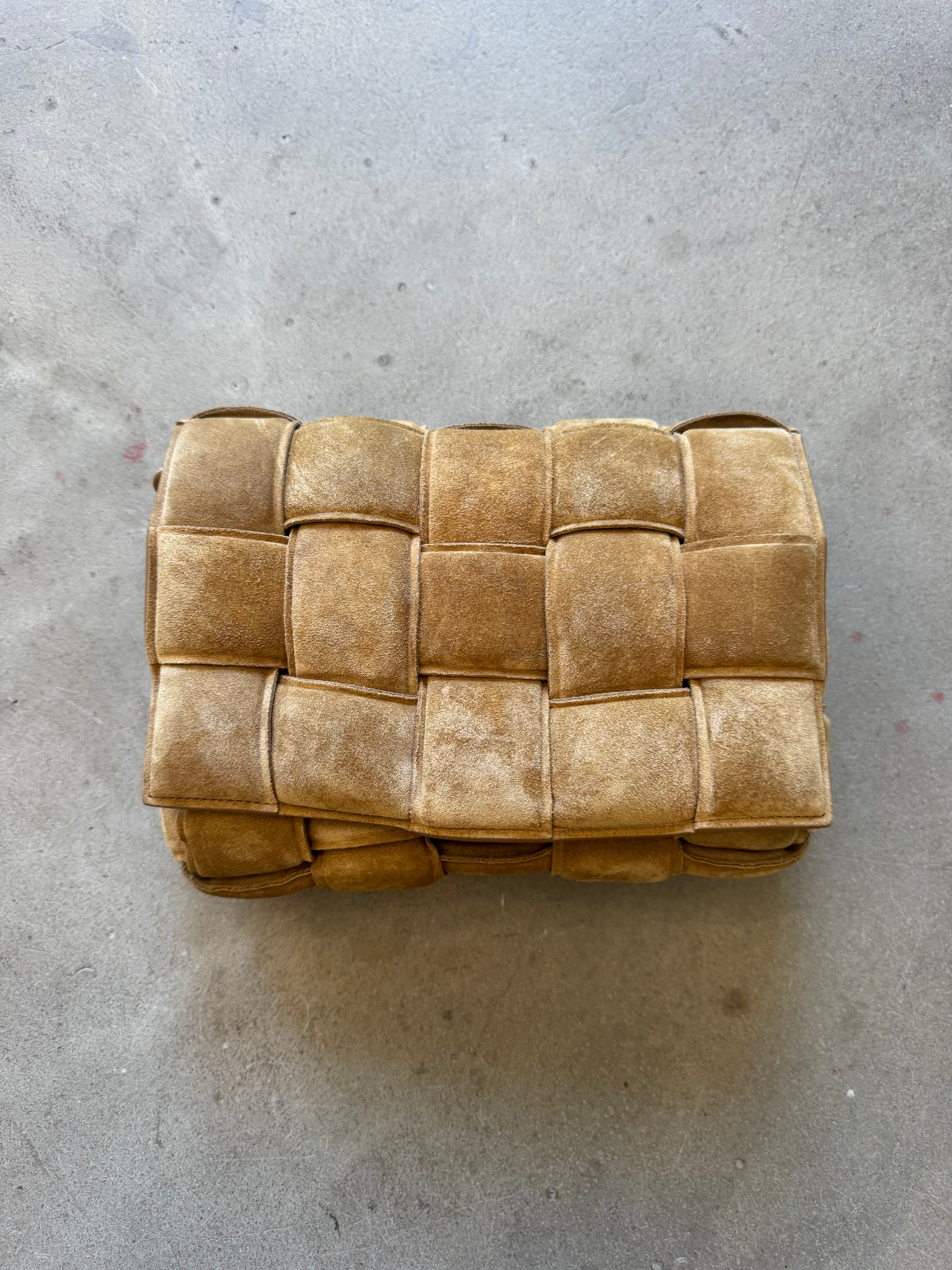 Woven Suede Cassette Bag