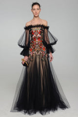 Archival 2012 Pre-Fall Embroidered Tulle Gown
