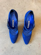 Cobalt Suede Pumps