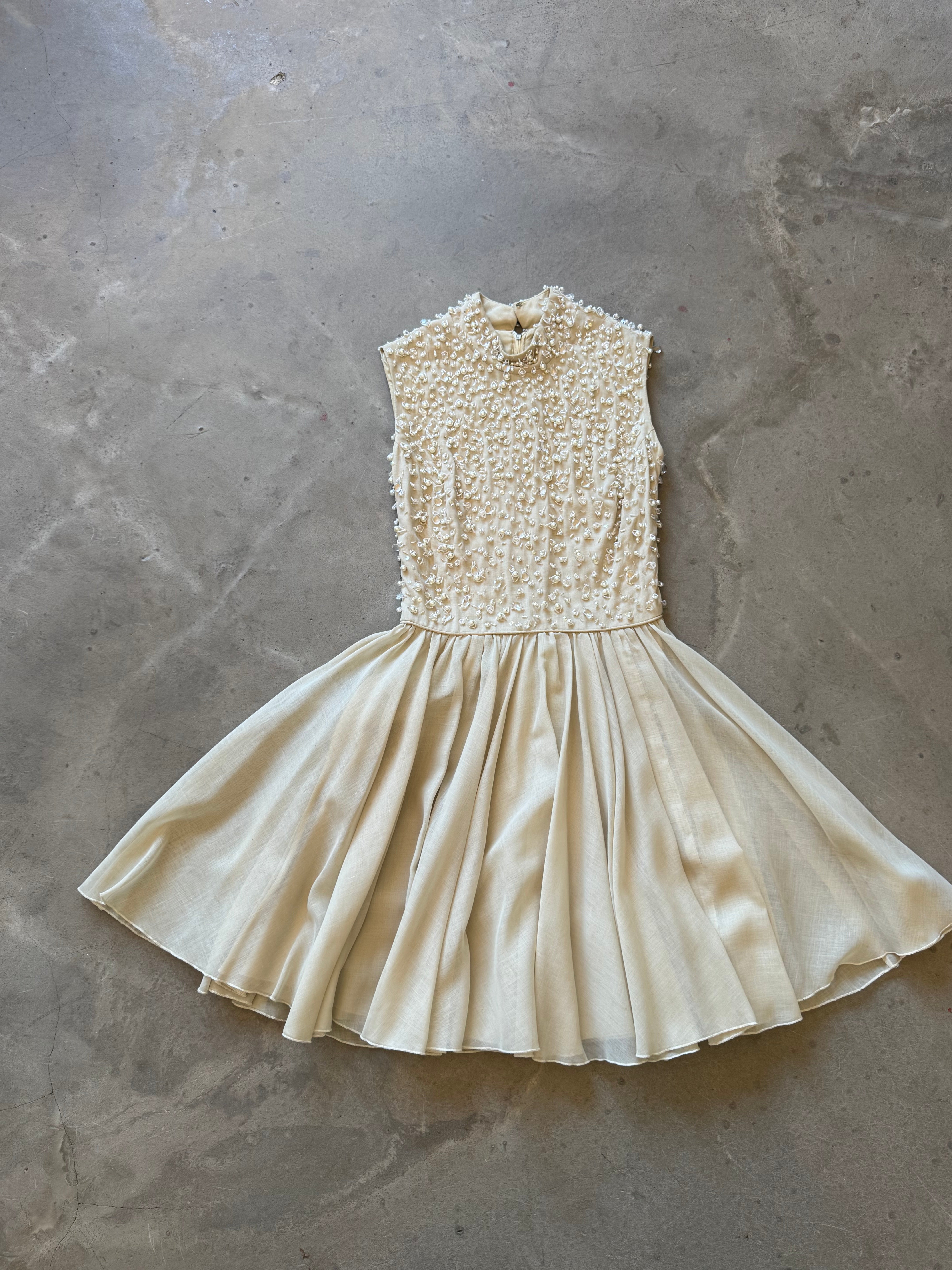 Vintage Beaded Mini Dress