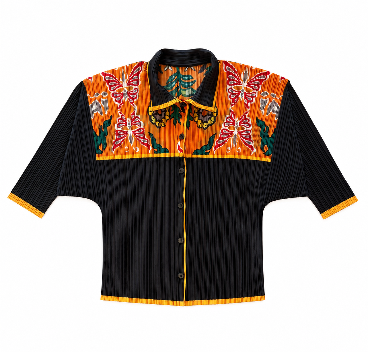 Rare  Pleated  Butterfly & Western Top