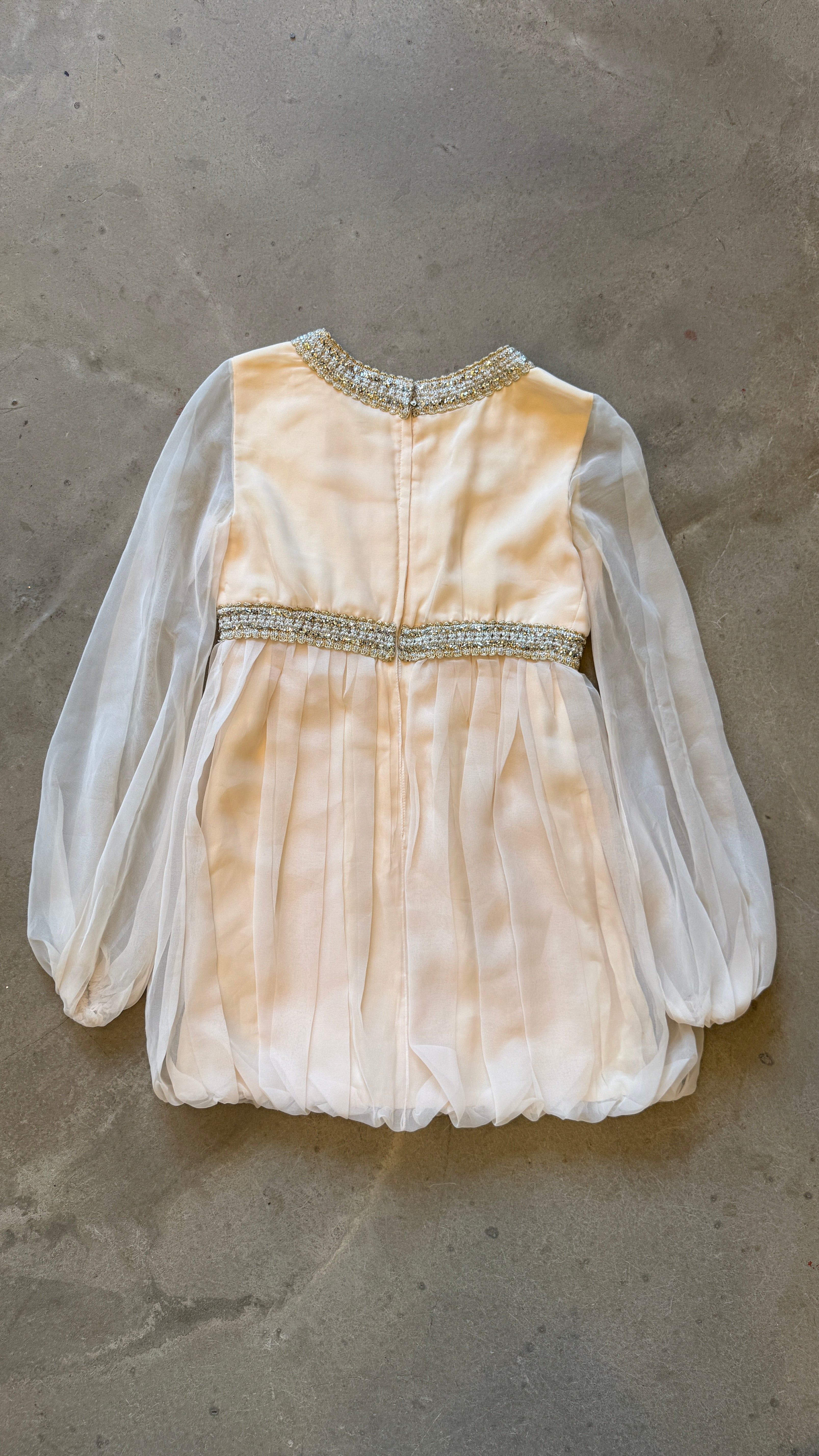 1960s Cream Rhinestone